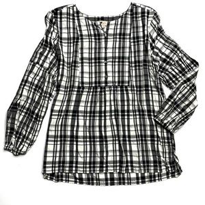 Loft black and white blouse